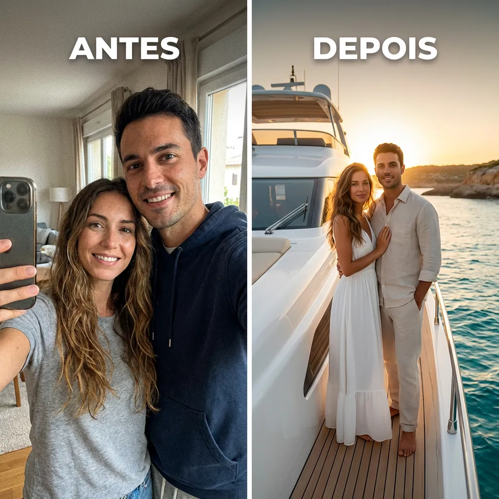 Transformação Iate Luxo - Antes e Depois com IA