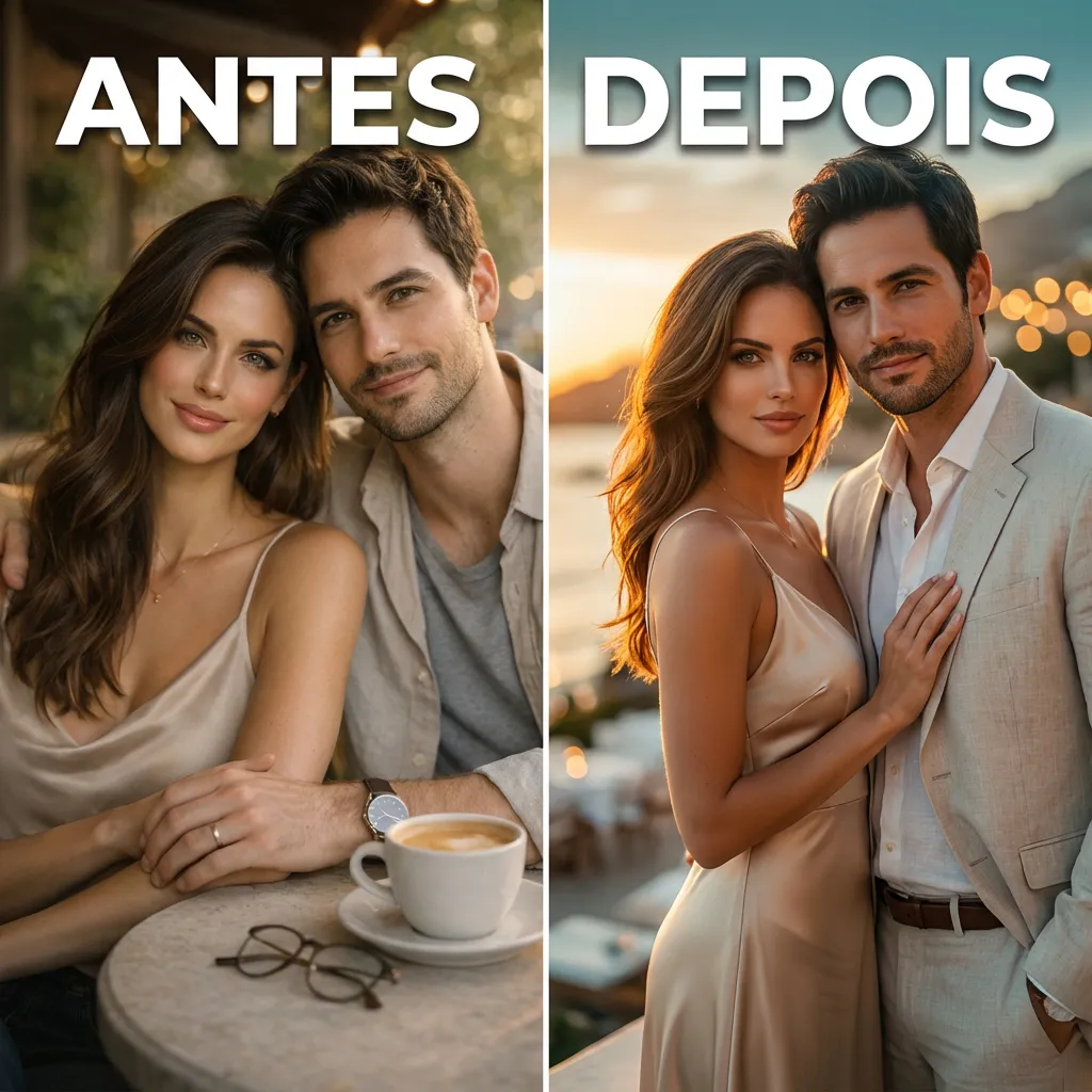 Transformação Elegante - Antes e Depois com IA